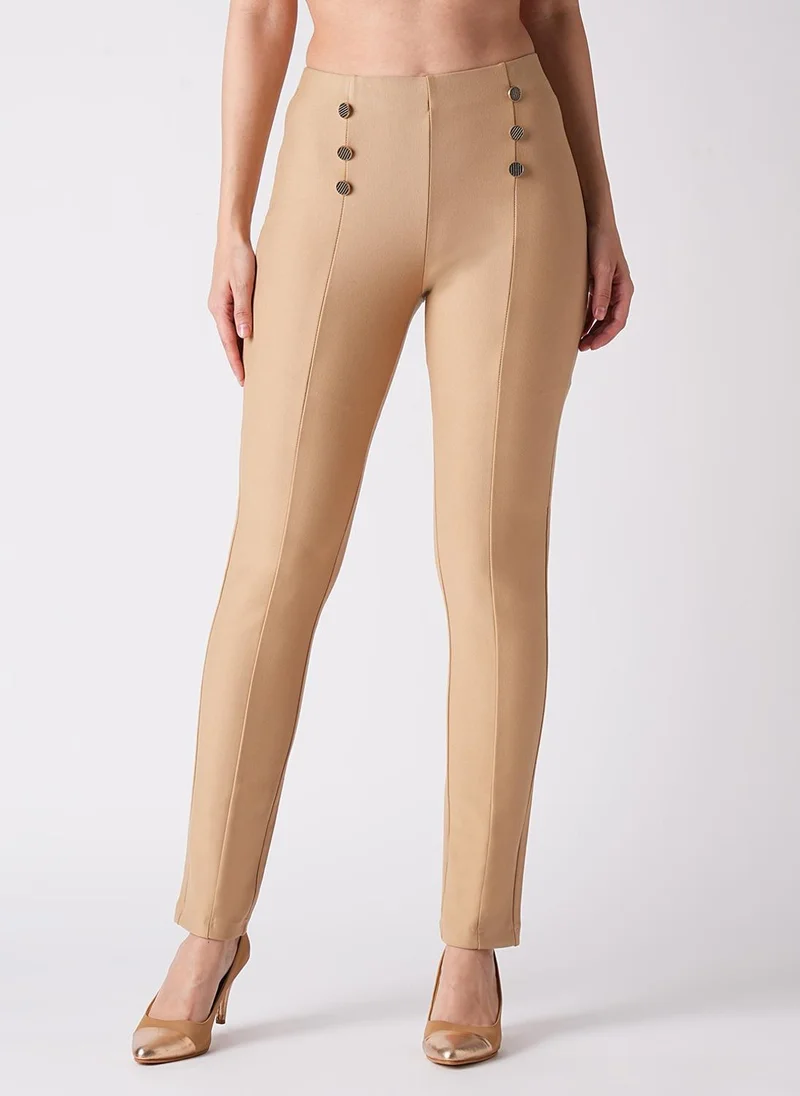 globus Globus Women Camel Brown Skinny Fit Treggings